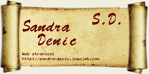 Sandra Denić vizit kartica